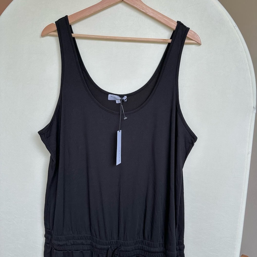 NWT Michael Stars Jumpsuit with Drawcord in Black, size 2X - Picture 6 of 6